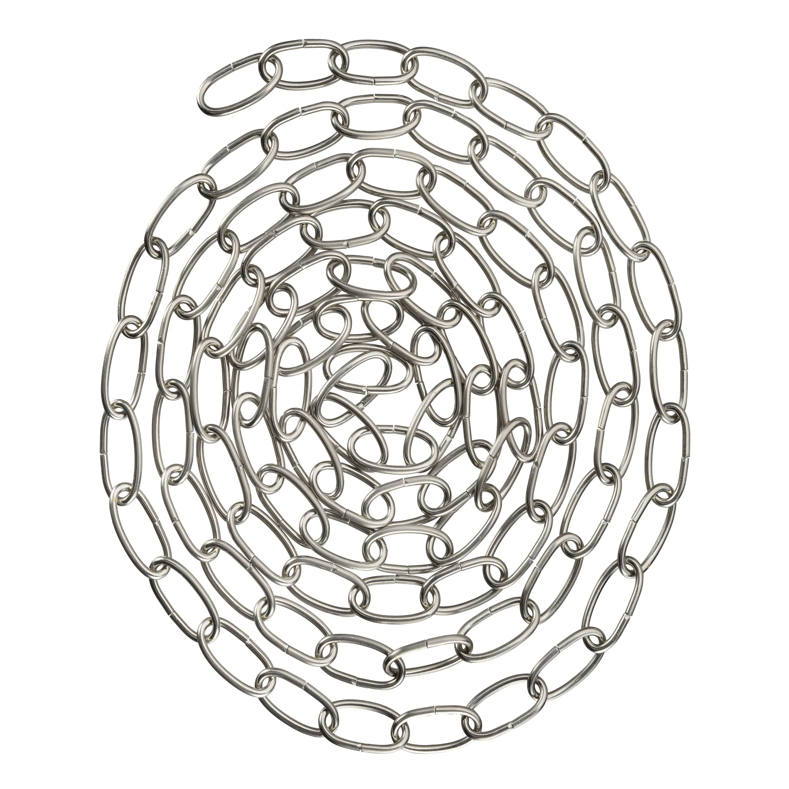 # 21106-11,Steel 10 Feet Heavy Duty Chain for Hanging Up Maximum Weight 50 Pounds-Lighting Fixture/Swag Light/Plant in Nickel.9 Gauge.