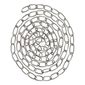 # 21106-11,Steel 10 Feet Heavy Duty Chain for Hanging Up Maximum Weight 50 Pounds-Lighting Fixture/Swag Light/Plant in Nickel.9 Gauge.