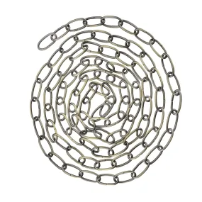 # 21106-51,Steel 10 Feet Heavy Duty Chain for Hanging Up Maximum Weight 50 Pounds-Lighting Fixture/Swag Light/Plant in Antique Brass.9 Gauge.