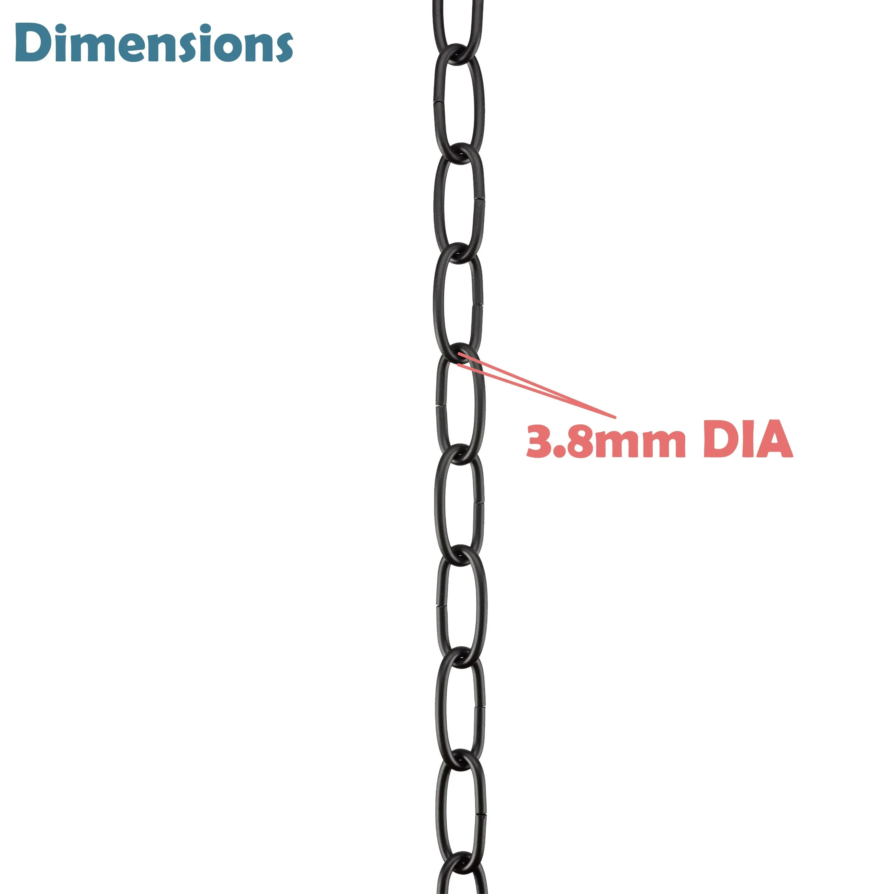 # 21106-81,Steel 10 Feet Heavy Duty Chain for Hanging Up Maximum Weight 50 Pounds-Lighting Fixture/Swag Light/Plant in Oil Rubbed Bronze.9 Gauge.