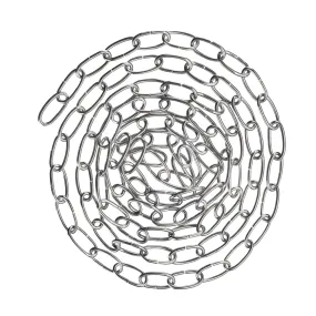 # 21110-71, Steel 10 Feet Heavy Duty Chain for Hanging Up Maximum Weight 40 Pounds-Lighting Fixture/Swag Light/Plant in Chrome. 11 Gauge.