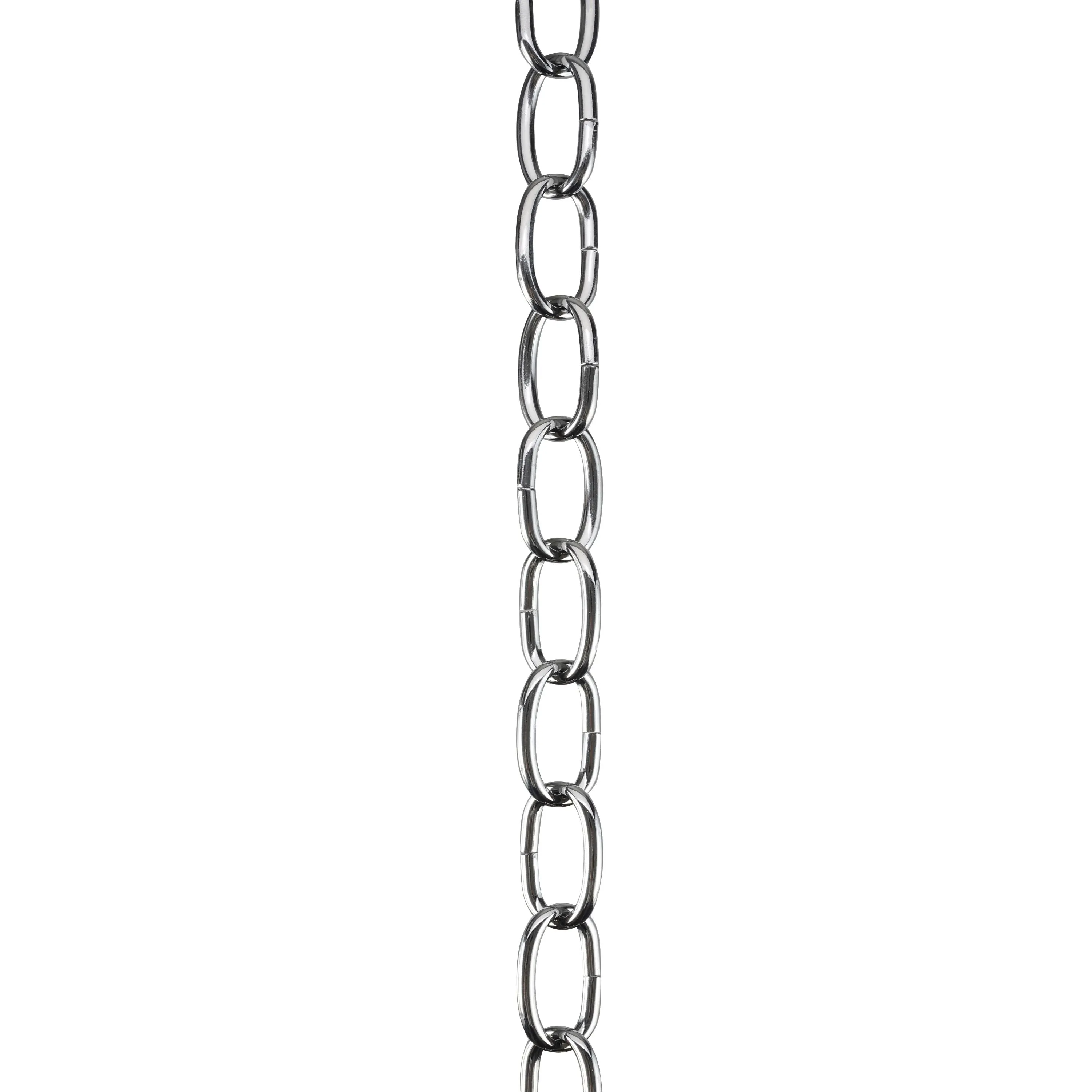 # 21110-71, Steel 10 Feet Heavy Duty Chain for Hanging Up Maximum Weight 40 Pounds-Lighting Fixture/Swag Light/Plant in Chrome. 11 Gauge.