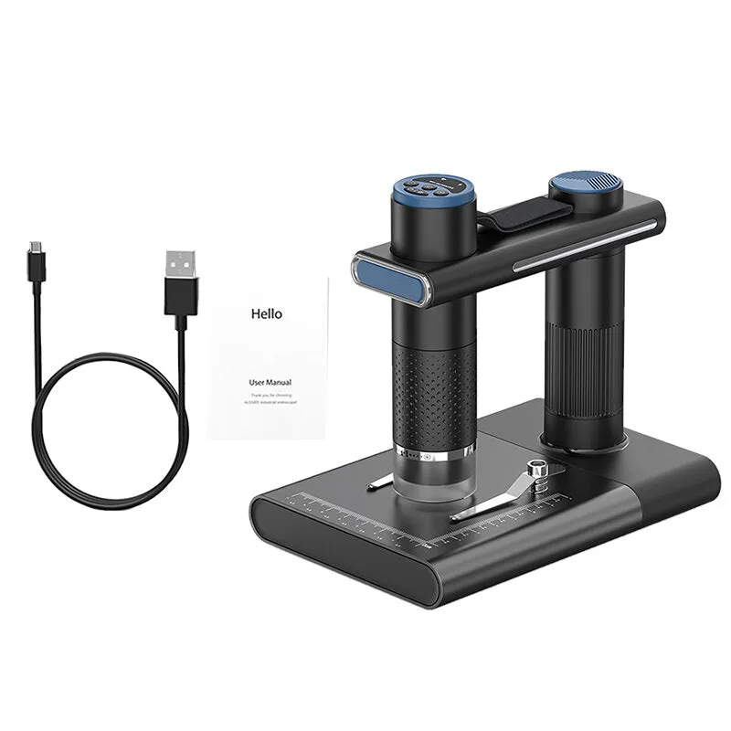 1000X Microscope with Stand Hands-free Wireless WiFi Microscope Rechargeable Endoscope Magnifier Optical Digital Camera 8 LEDS