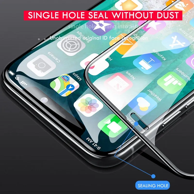 100D Curved Edge Full Cover Protective Glass On The For iPhone