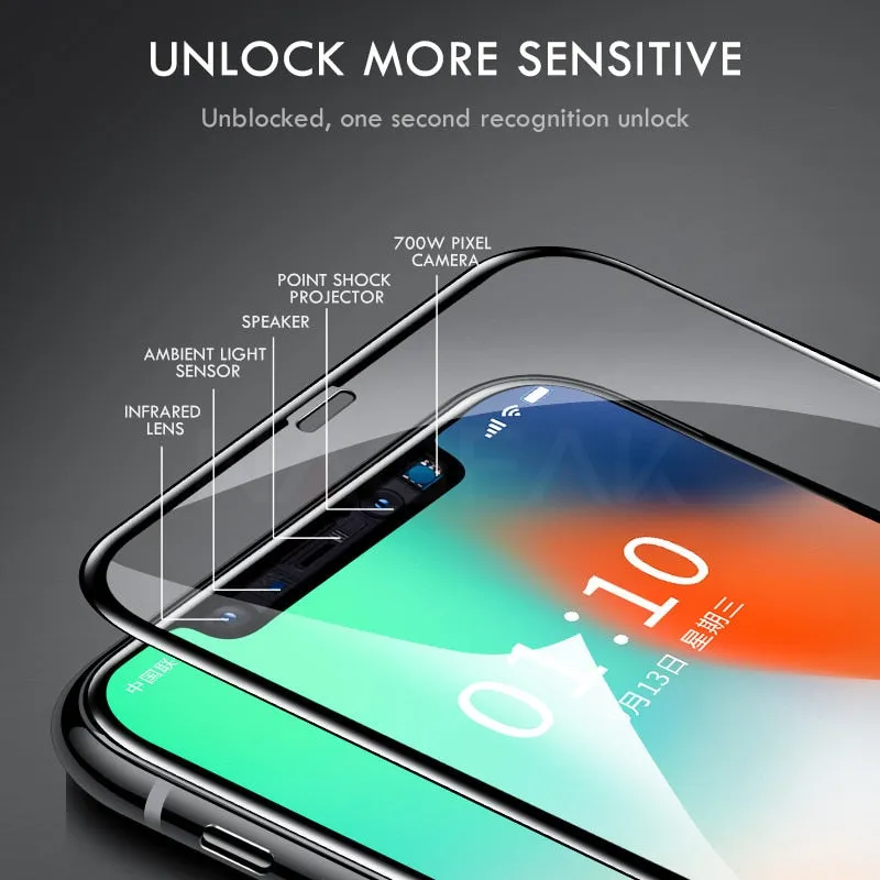 100D Curved Edge Full Cover Protective Glass On The For iPhone