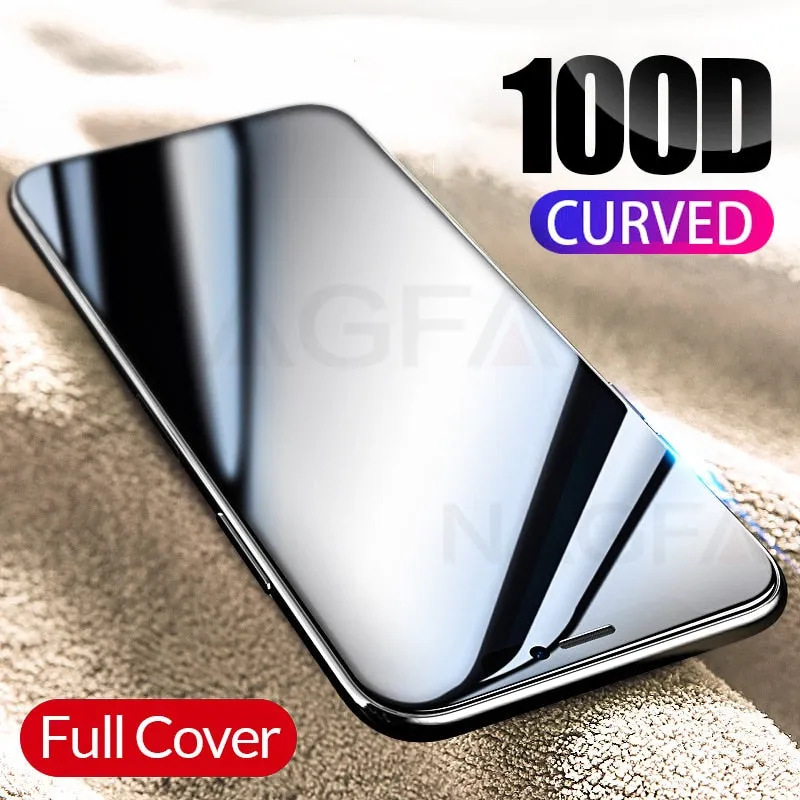 100D Curved Edge Full Cover Protective Glass On The For iPhone