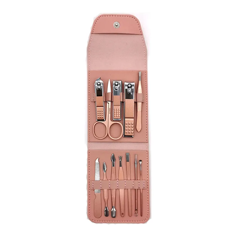 12Pcs Nail Clipper Nail Kits Ec-25 Pink