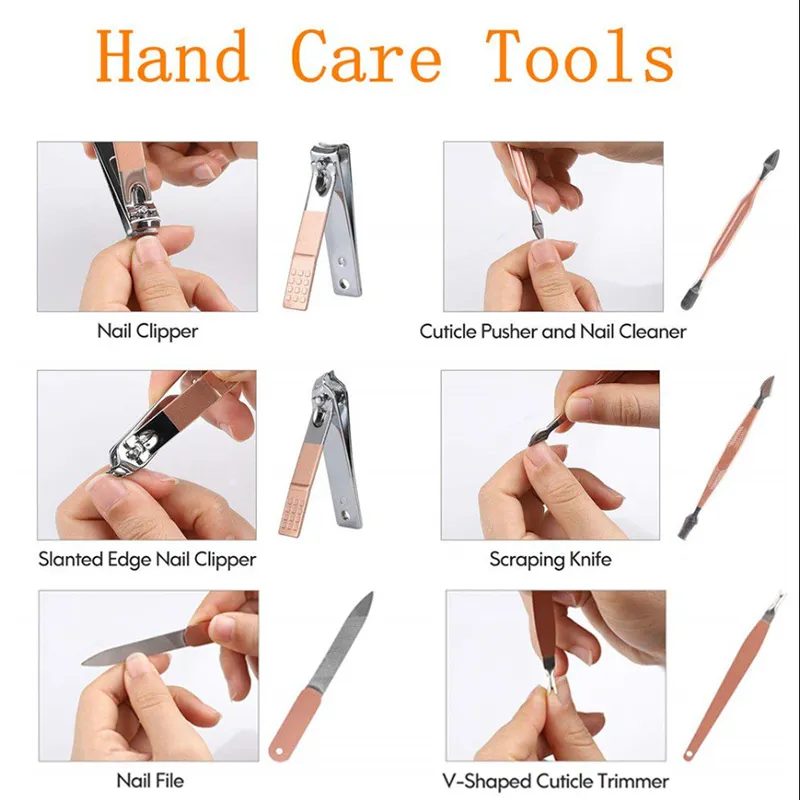 12Pcs Nail Clipper Nail Kits Ec-25 Pink