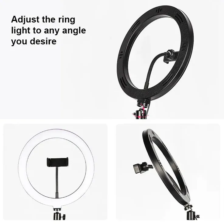 12" Dimmable Led Selfie Ring Light For Phone Video M33