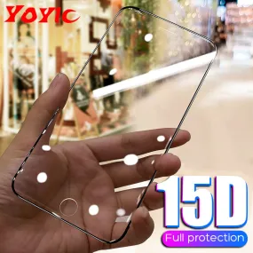 15D Protective Tempered Glass  For iPhone 6 6s 7 8 Plus X 10, iPhone XR XS MAX