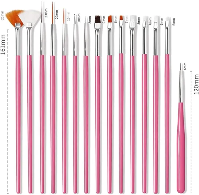 1Set Nail Art Files Buffer Sanding Kit Cuticle Pusher Cutter Dead Skin Remover Dotting Pen Cleaning Brush Manicure Tool Nail Manicure Set Tools