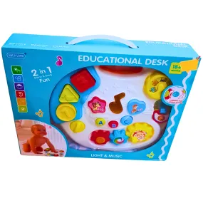 2-in-1 Educational Desk Toy - Interactive Learning Table with Lights & Music (18  Months)