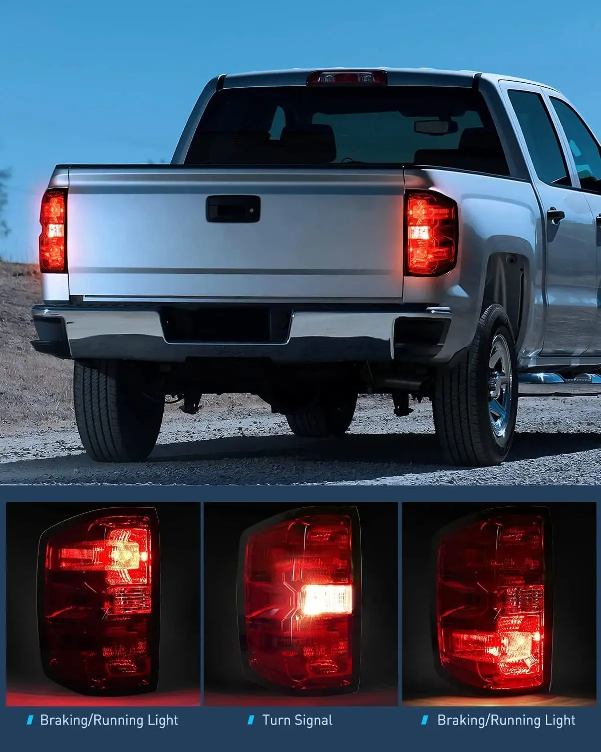 2014-2019 Chevy Silverado 1500 2500 HD 3500 HD 2015-2019 GMC Sierra 3500HD 2019 Silverado 1500LD OE Style Tail light Assembly Rear Lamp Replacement