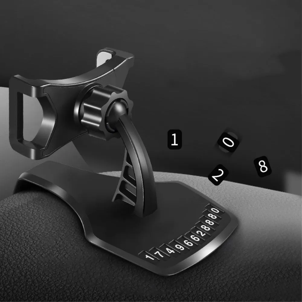 3 in 1 Car GPS Smartphone Holder: Dashboard / Visor Clamp   AC Grid Clip for alcatel 2001 - Black