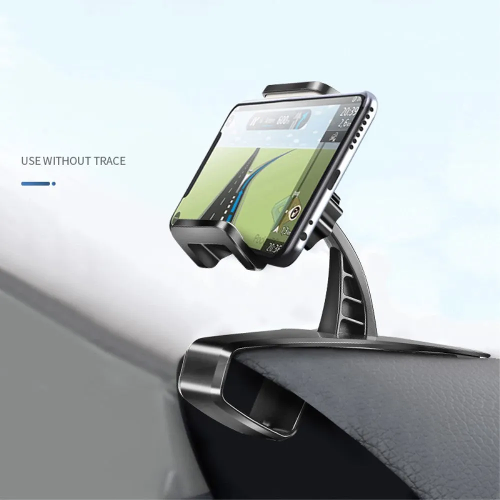 3 in 1 Car GPS Smartphone Holder: Dashboard / Visor Clamp   AC Grid Clip for alcatel 2001 - Black