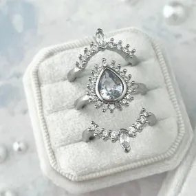 3 slot White Ring Box