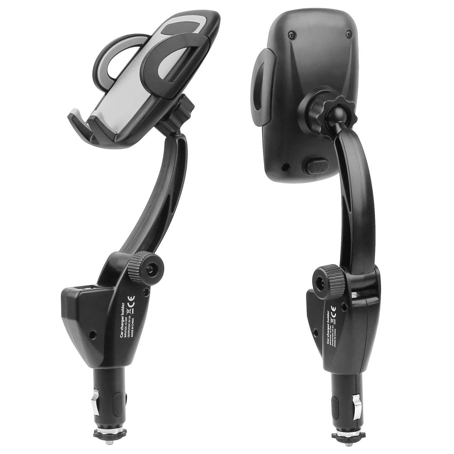 360° Dual USB Smartphone Mounting Car Charger