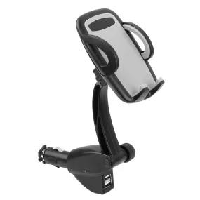 360° Dual USB Smartphone Mounting Car Charger