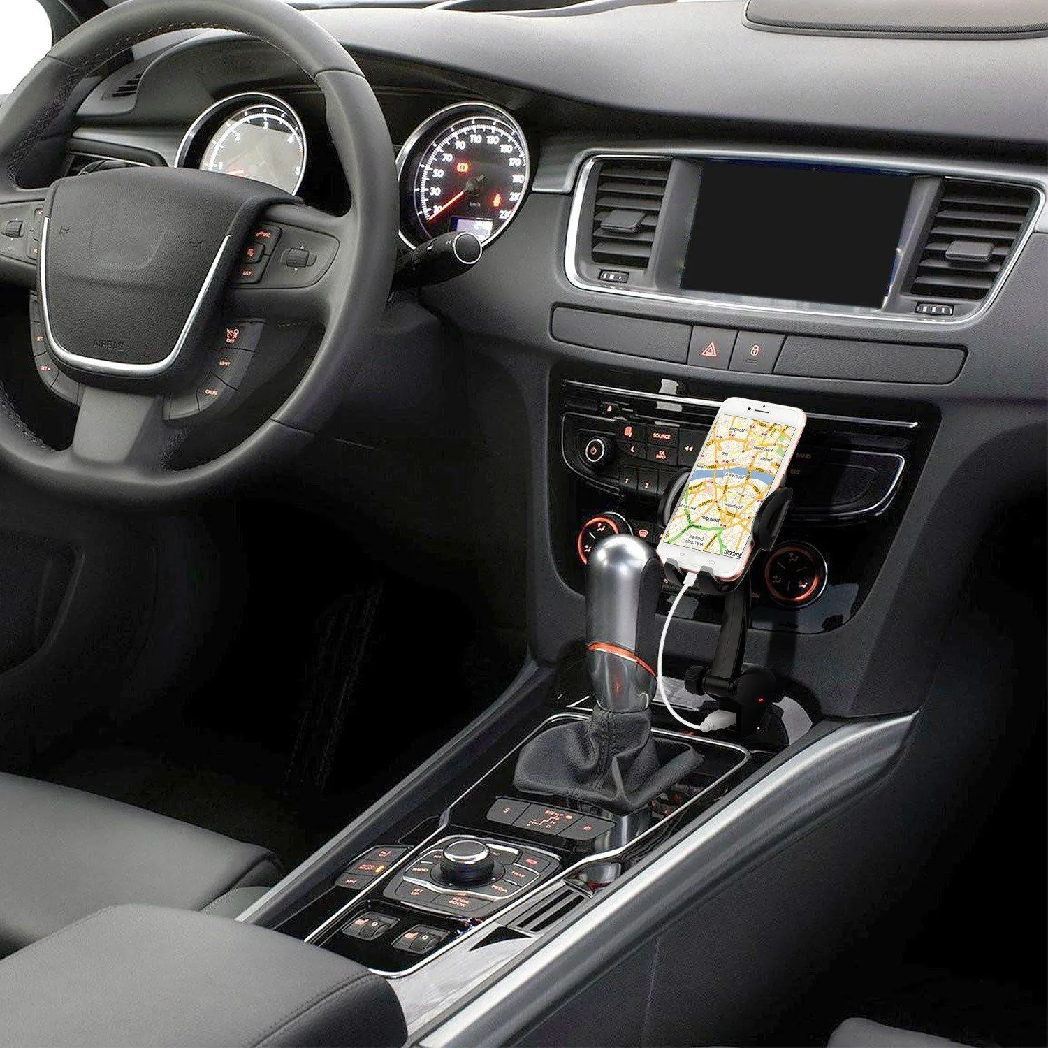 360° Dual USB Smartphone Mounting Car Charger