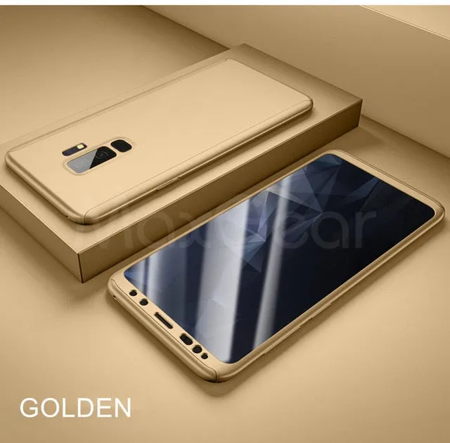 360 Full Protection Case For Samsung Galaxy series Glass Cover
