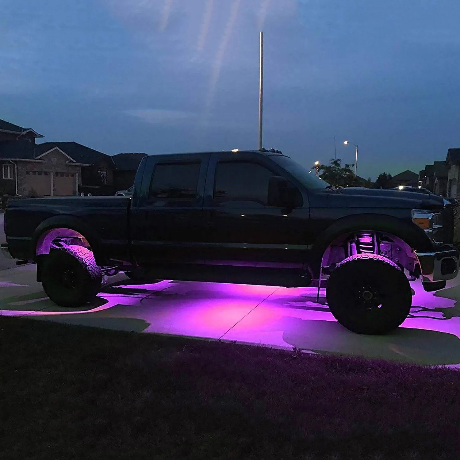 8-Pieces: Auto RGB LED Rock Light Kit