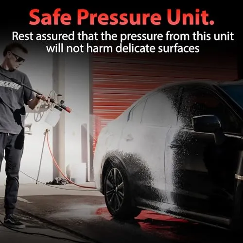 Adam’s Compact Pressure Washer - Powerful, Lightweight, Portable Electric Pressure Washer Sprayer | Max 1500 PSI, 1.2 GPM | for Car Home Auto Patio RV Motorcycle & Garage