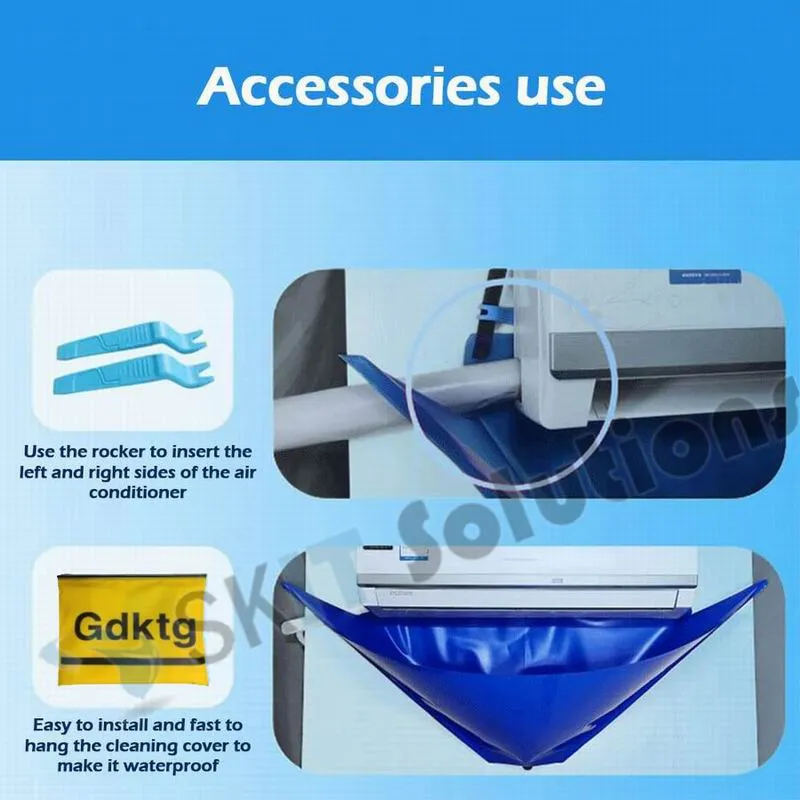 Air Conditioner Cleaning Kit Washing Cover Pipe Foam Spray Sprayer Bundle 1~1.5P Wall Mounted Aircon