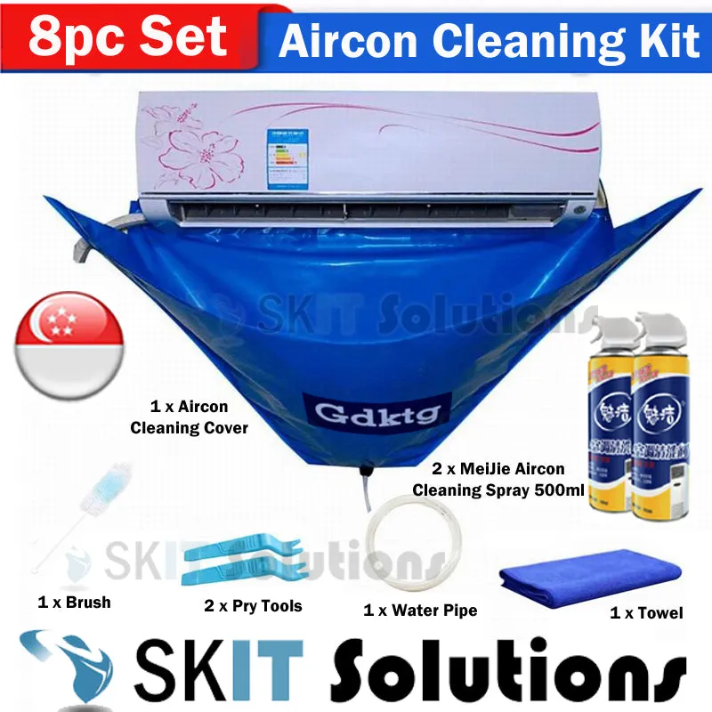 Air Conditioner Cleaning Kit Washing Cover Pipe Foam Spray Sprayer Bundle 1~1.5P Wall Mounted Aircon