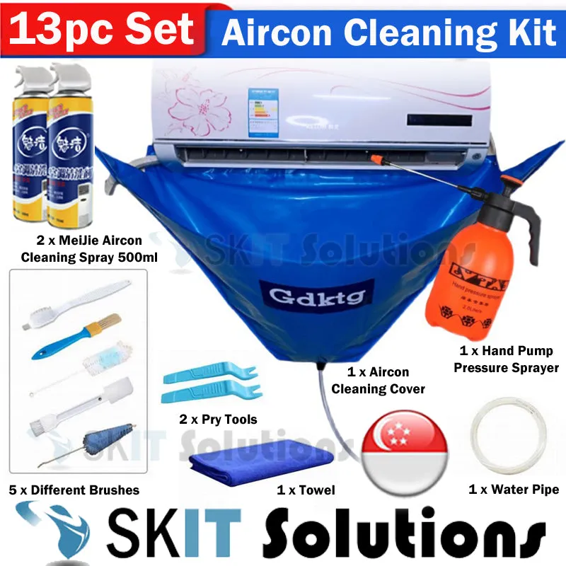 Air Conditioner Cleaning Kit Washing Cover Pipe Foam Spray Sprayer Bundle 1~1.5P Wall Mounted Aircon