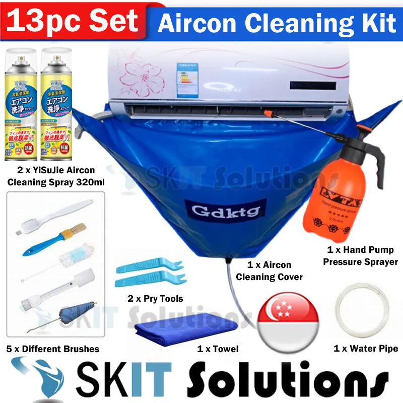 Air Conditioner Cleaning Kit Washing Cover Pipe Foam Spray Sprayer Bundle 1~1.5P Wall Mounted Aircon