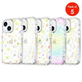 AMZER Crusta Hybrid Full Body Case with Built-in Screen Protector Case for iPhone 13 - pack of 5