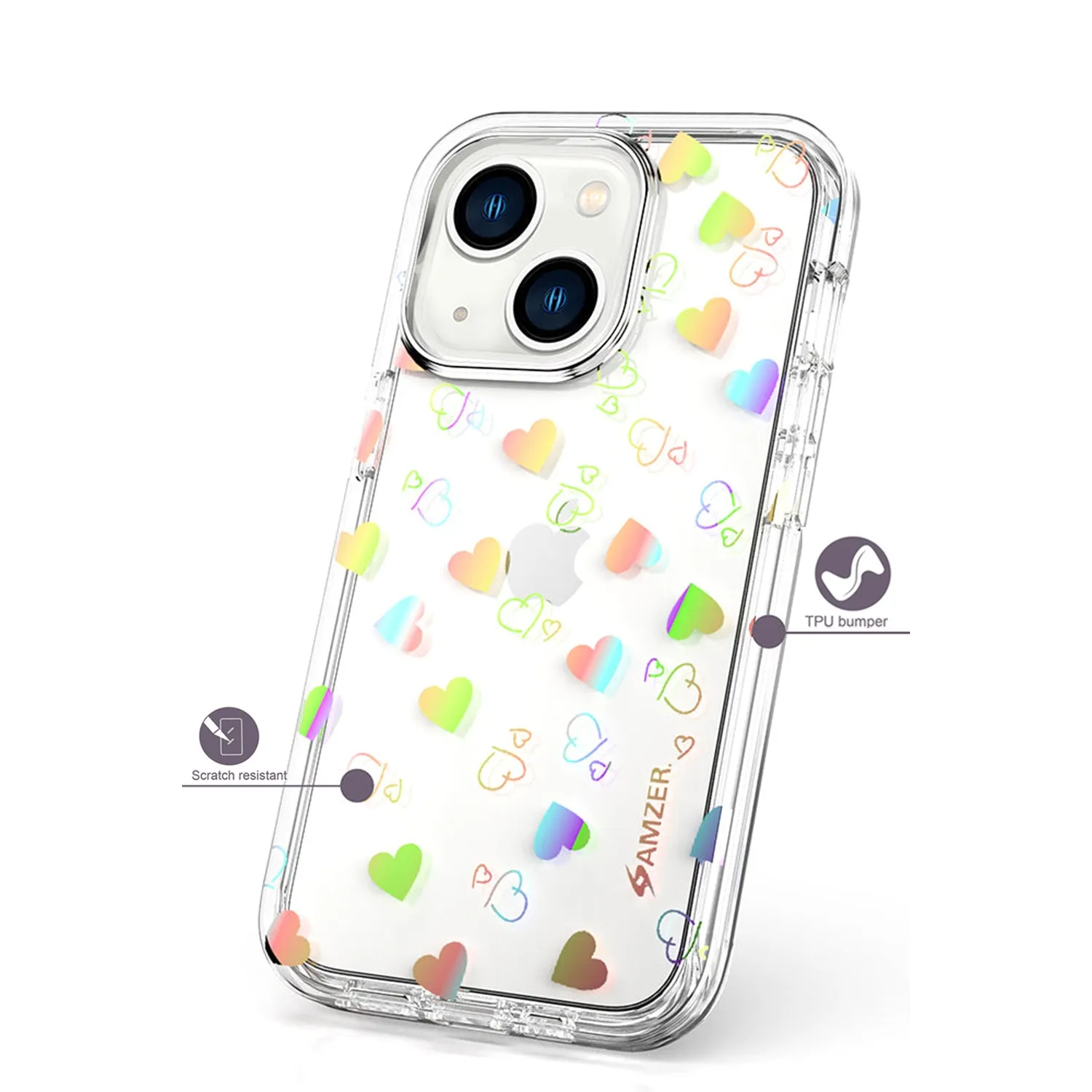 AMZER Crusta Hybrid Full Body Case with Built-in Screen Protector Case for iPhone 13 - pack of 5
