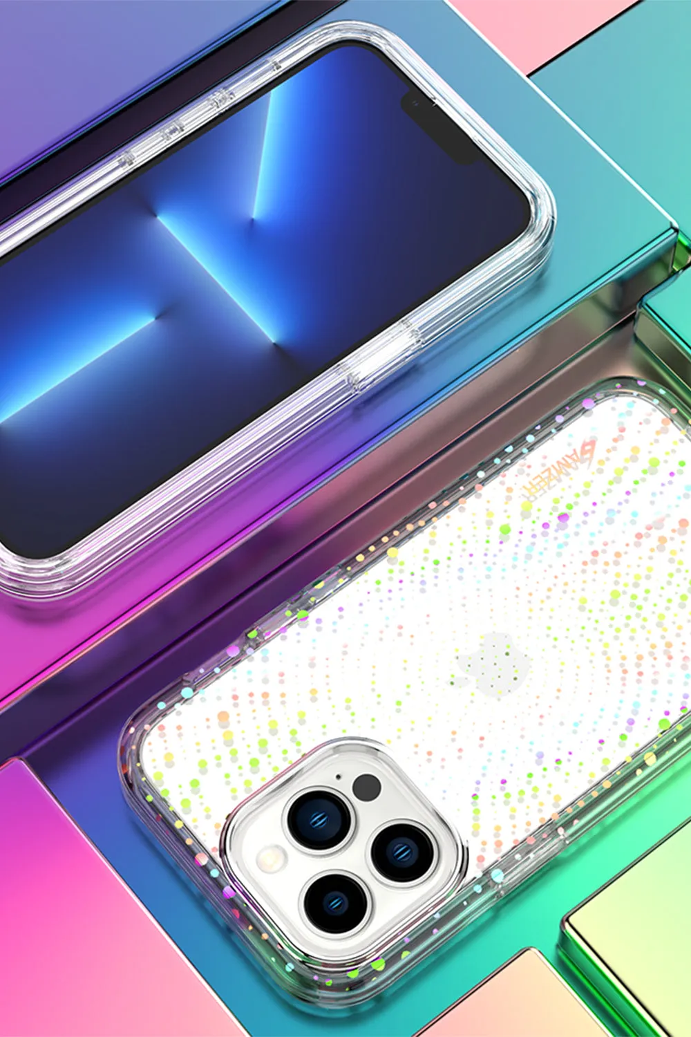 AMZER Crusta Hybrid Full Body Case with Built-in Screen Protector Case for iPhone 13 Pro