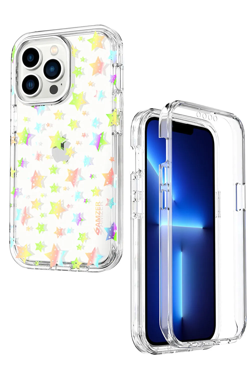 AMZER Crusta Hybrid Full Body Case with Built-in Screen Protector Case for iPhone 13 Pro