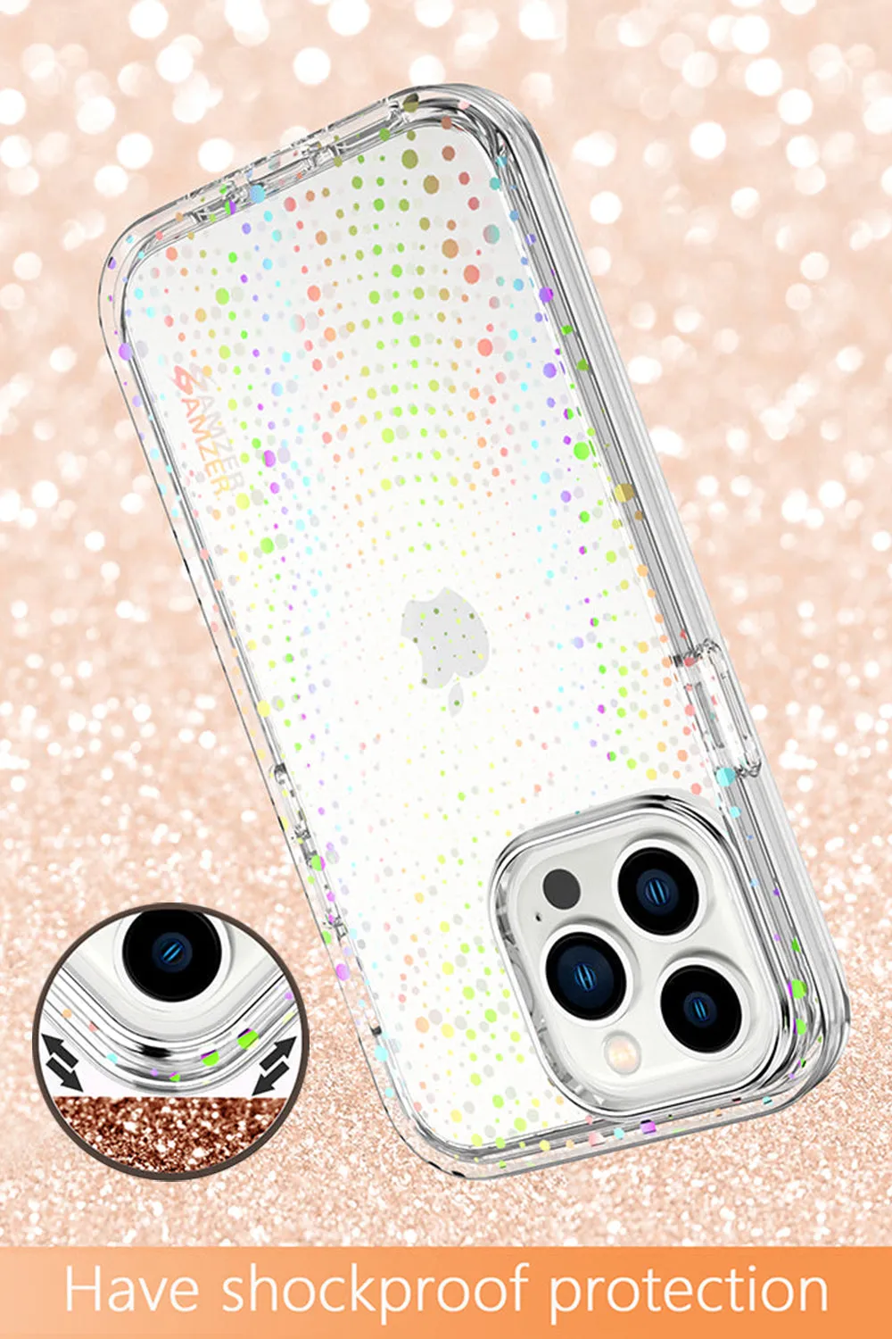 AMZER Crusta Hybrid Full Body Case with Built-in Screen Protector Case for iPhone 13 Pro