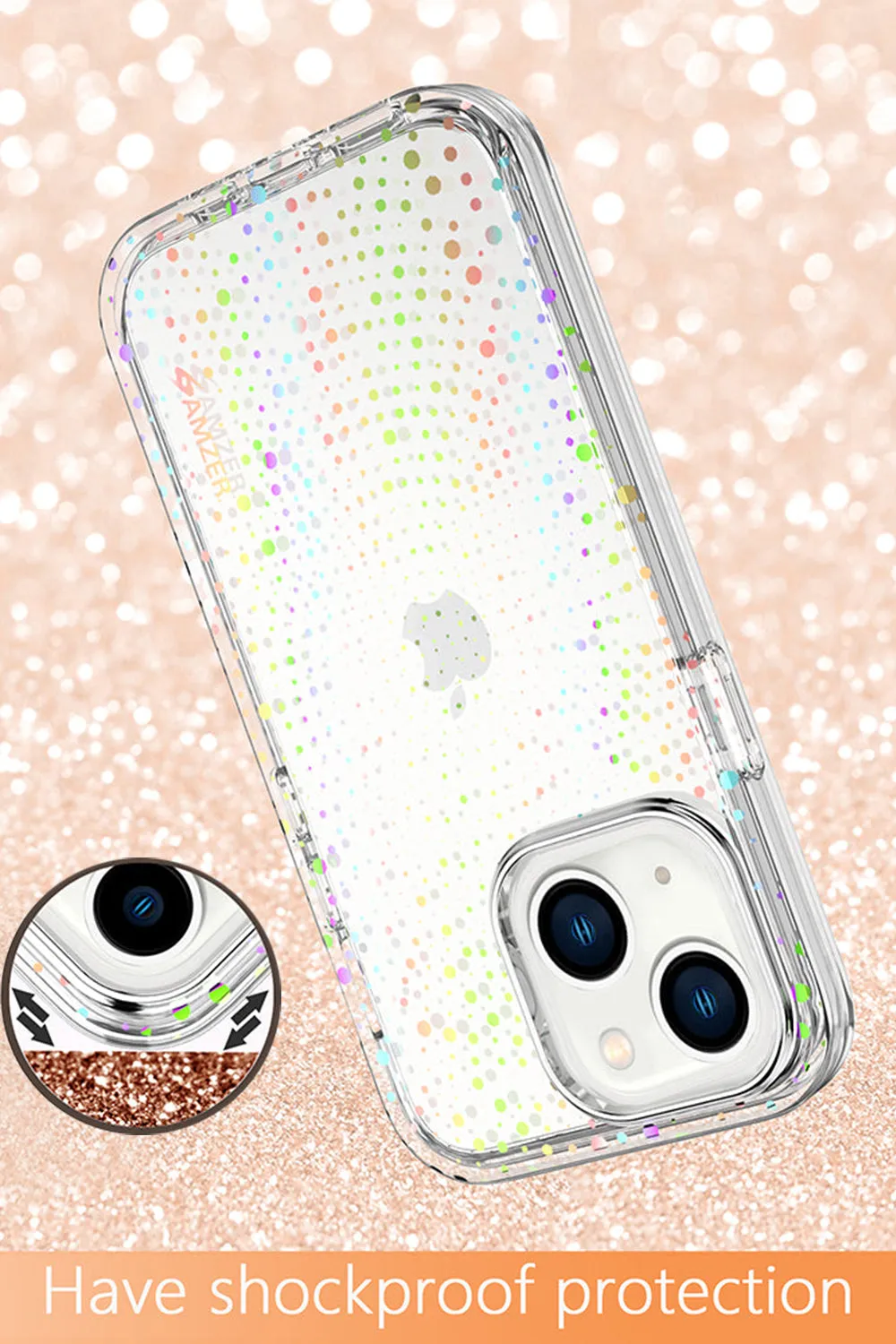 AMZER Crusta Hybrid Full Body Case with Built-in Screen Protector Case for iPhone 13