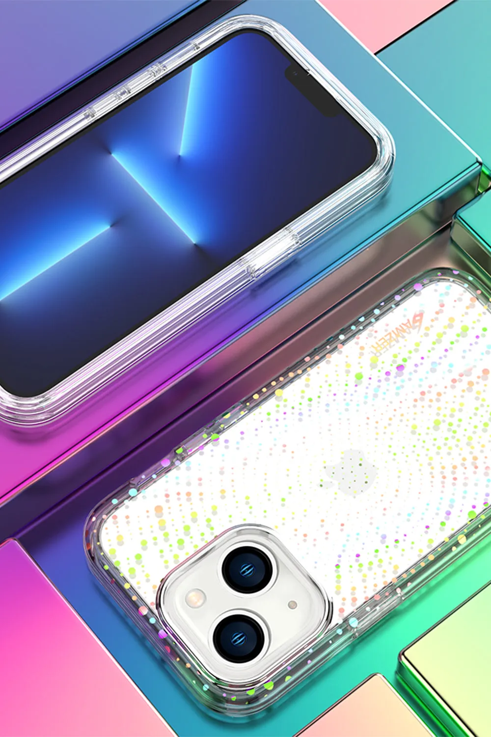 AMZER Crusta Hybrid Full Body Case with Built-in Screen Protector Case for iPhone 13