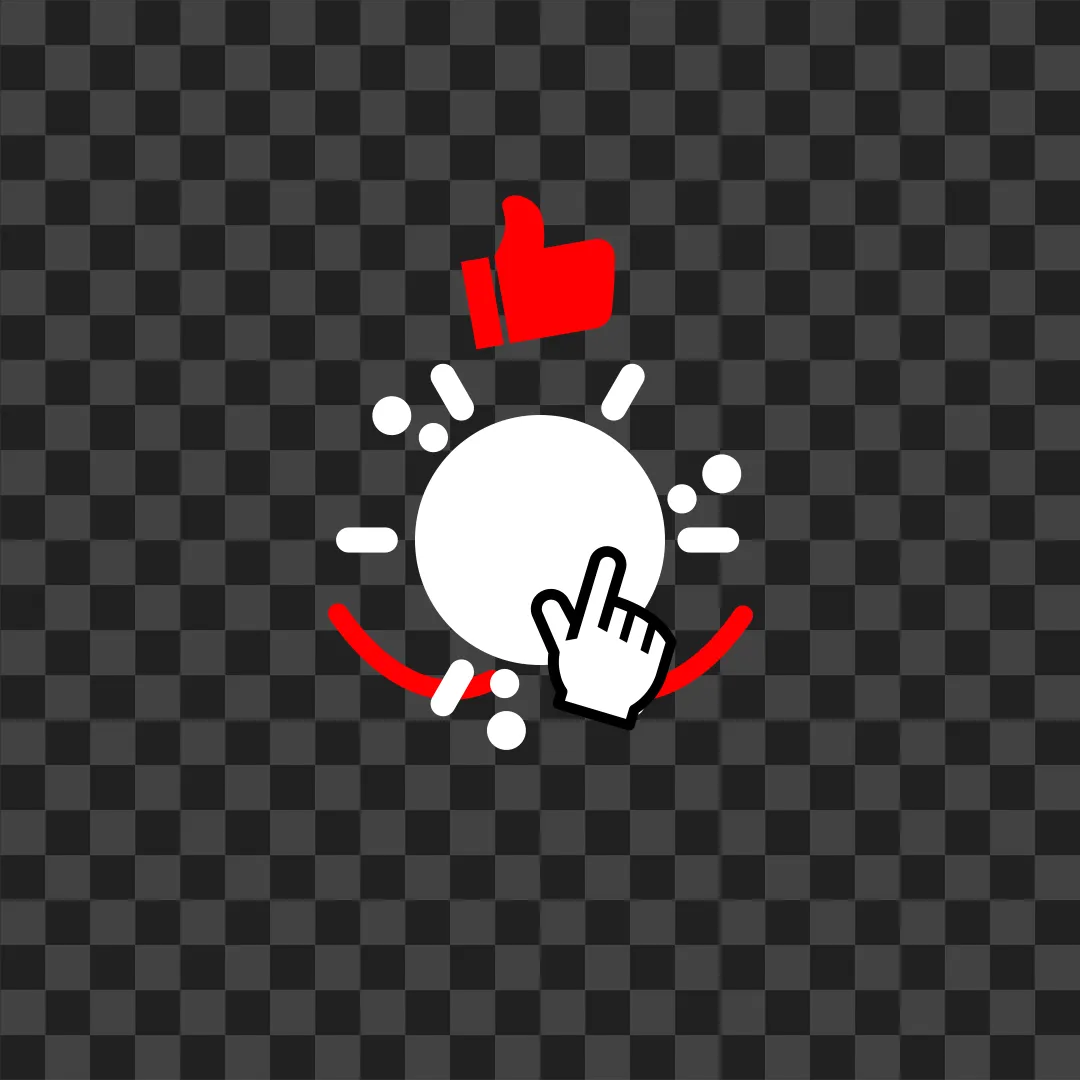 Animated YouTube Like and Subscribe Button Overlay with integrated special effects to enhance your channel