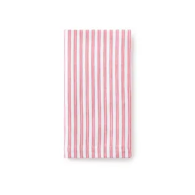 Antique Red Ticking Stripe Napkin Set of Four
