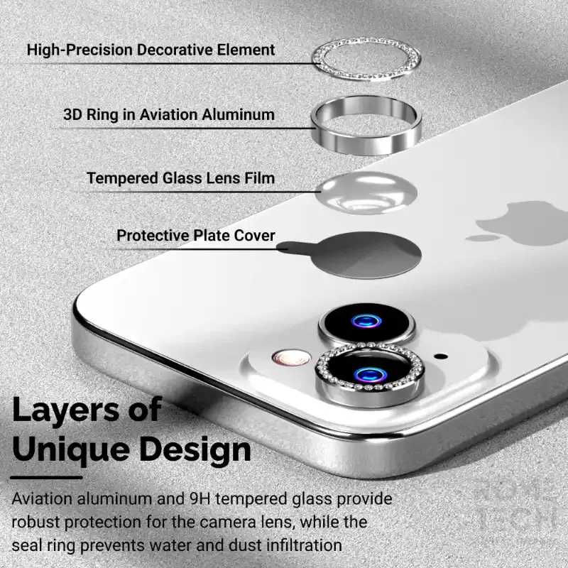 Apple iPhone 15 (2023) Camera Lens Protector Bling Diamond Lens
