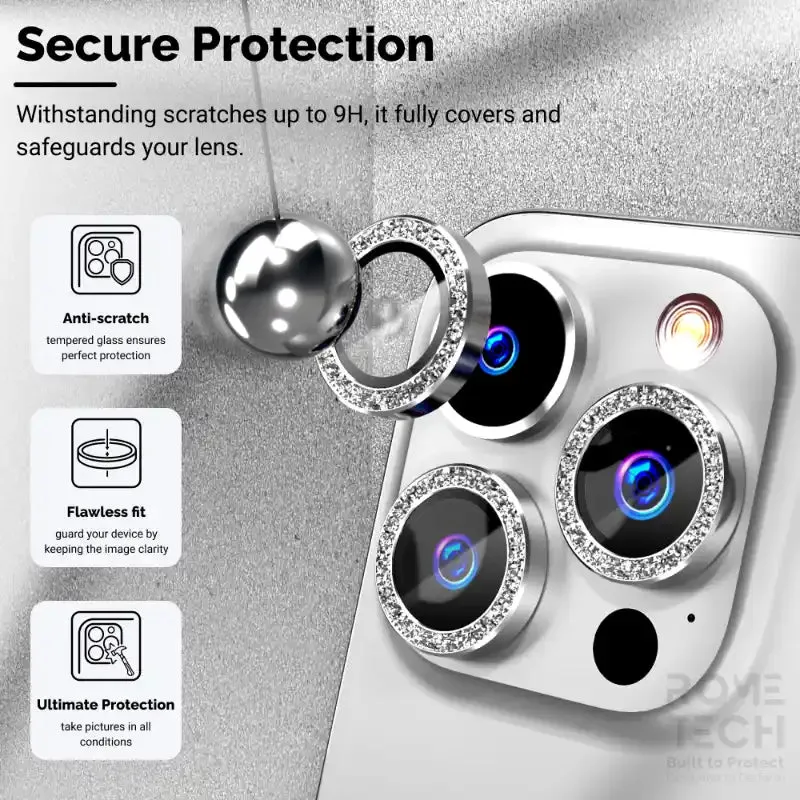 Apple iPhone 15 Pro (2023)  Camera Lens Protector Glitter Powder Lens