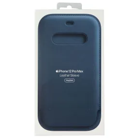 Apple Leather Sleeve with MagSafe for Apple iPhone 12 Pro Max - Baltic Blue