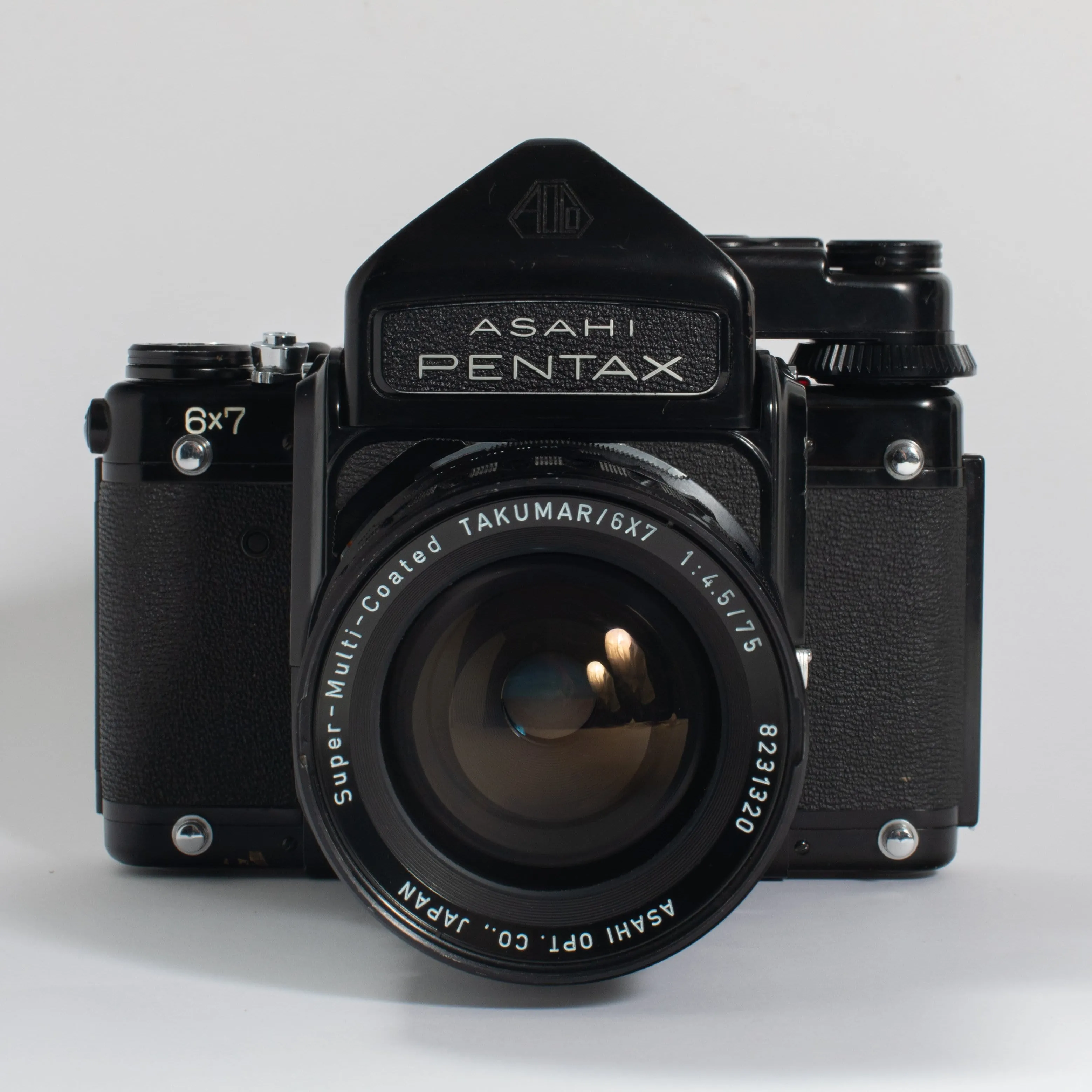 Asahi Pentax 6x7 MLU with 75mm f/4.5 Lens and TTL Prism Finder - FRESH CLA