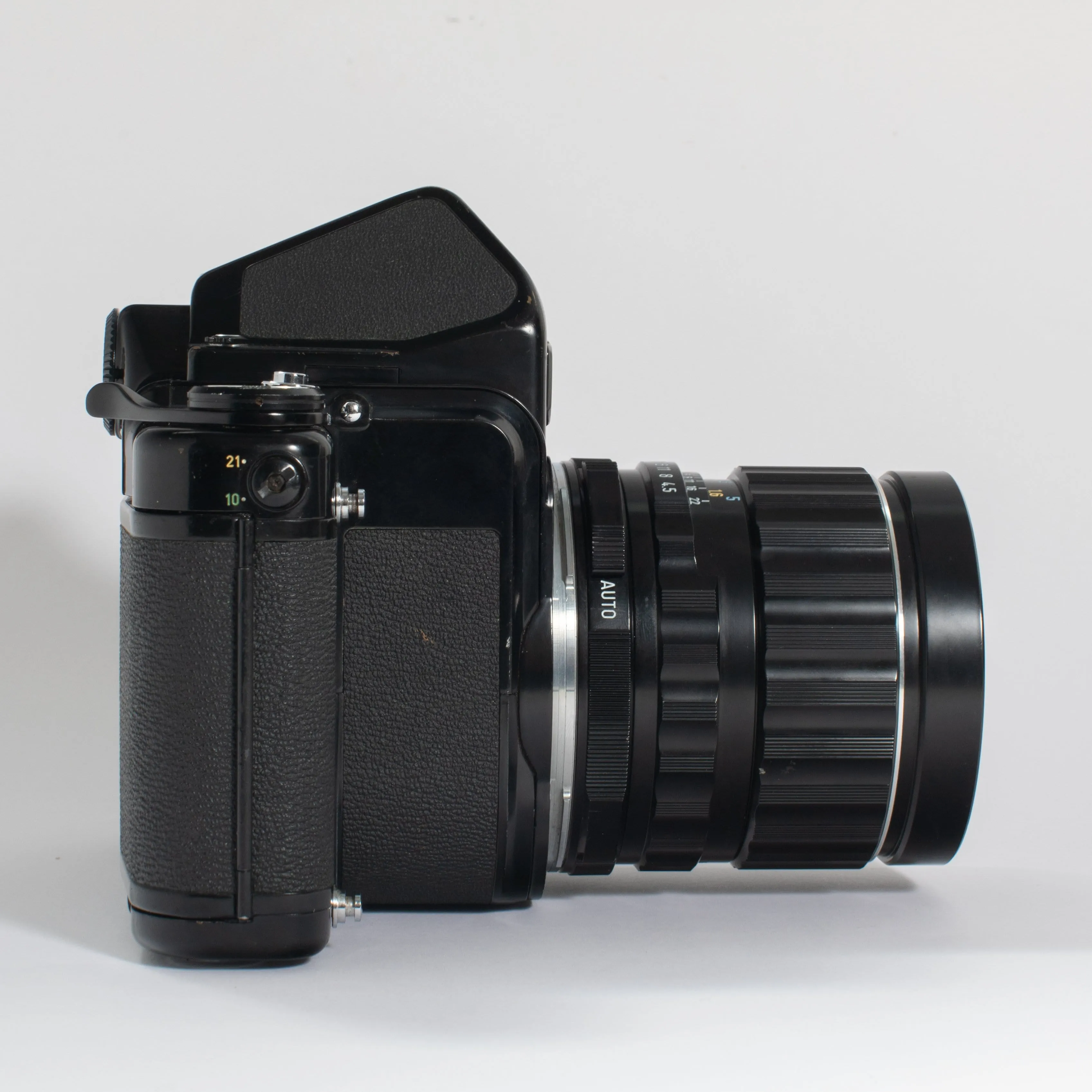 Asahi Pentax 6x7 MLU with 75mm f/4.5 Lens and TTL Prism Finder - FRESH CLA