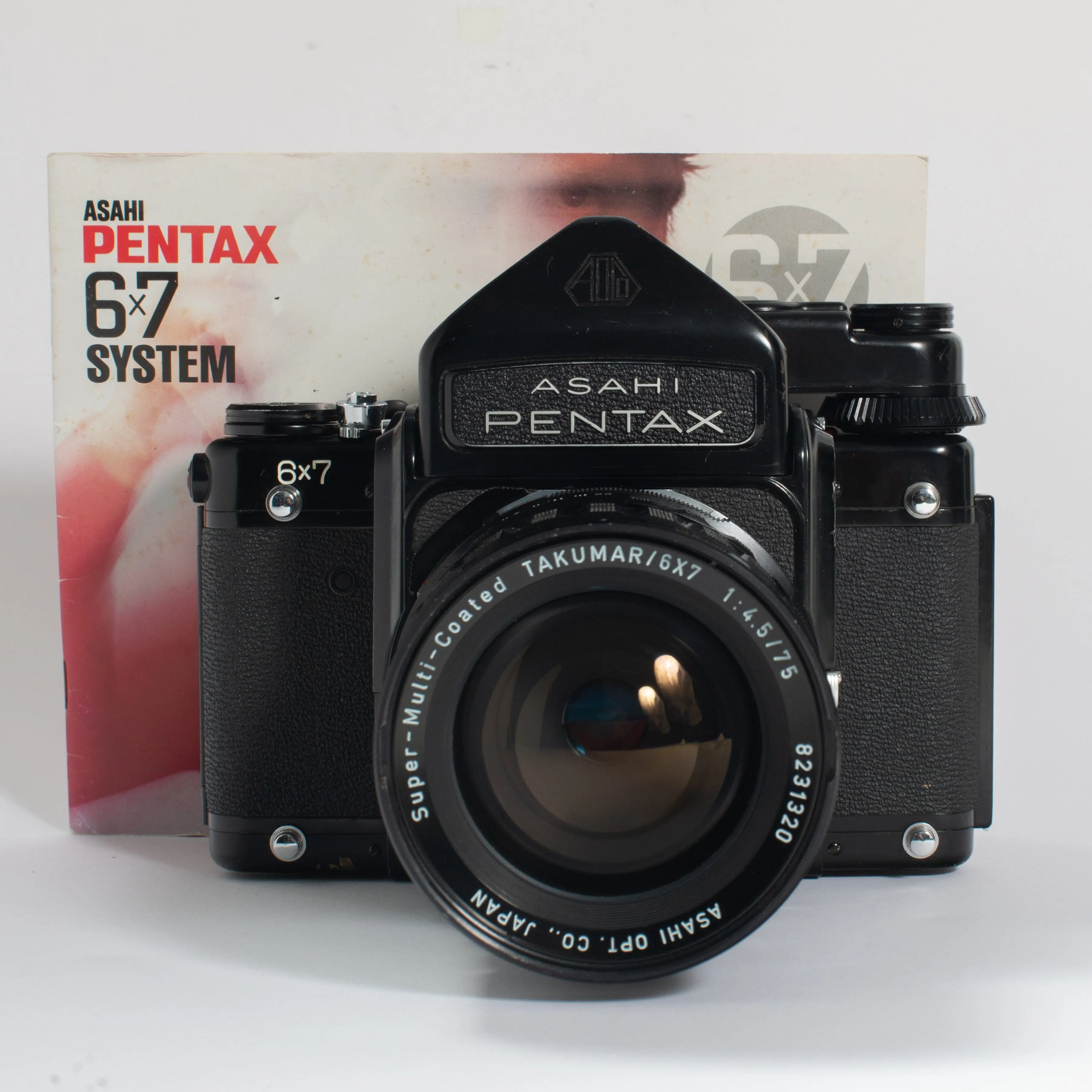 Asahi Pentax 6x7 MLU with 75mm f/4.5 Lens and TTL Prism Finder - FRESH CLA