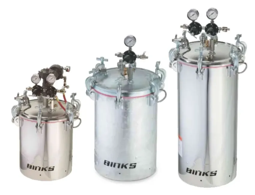 Binks Pressure Feed ASME Tanks, Galvanized