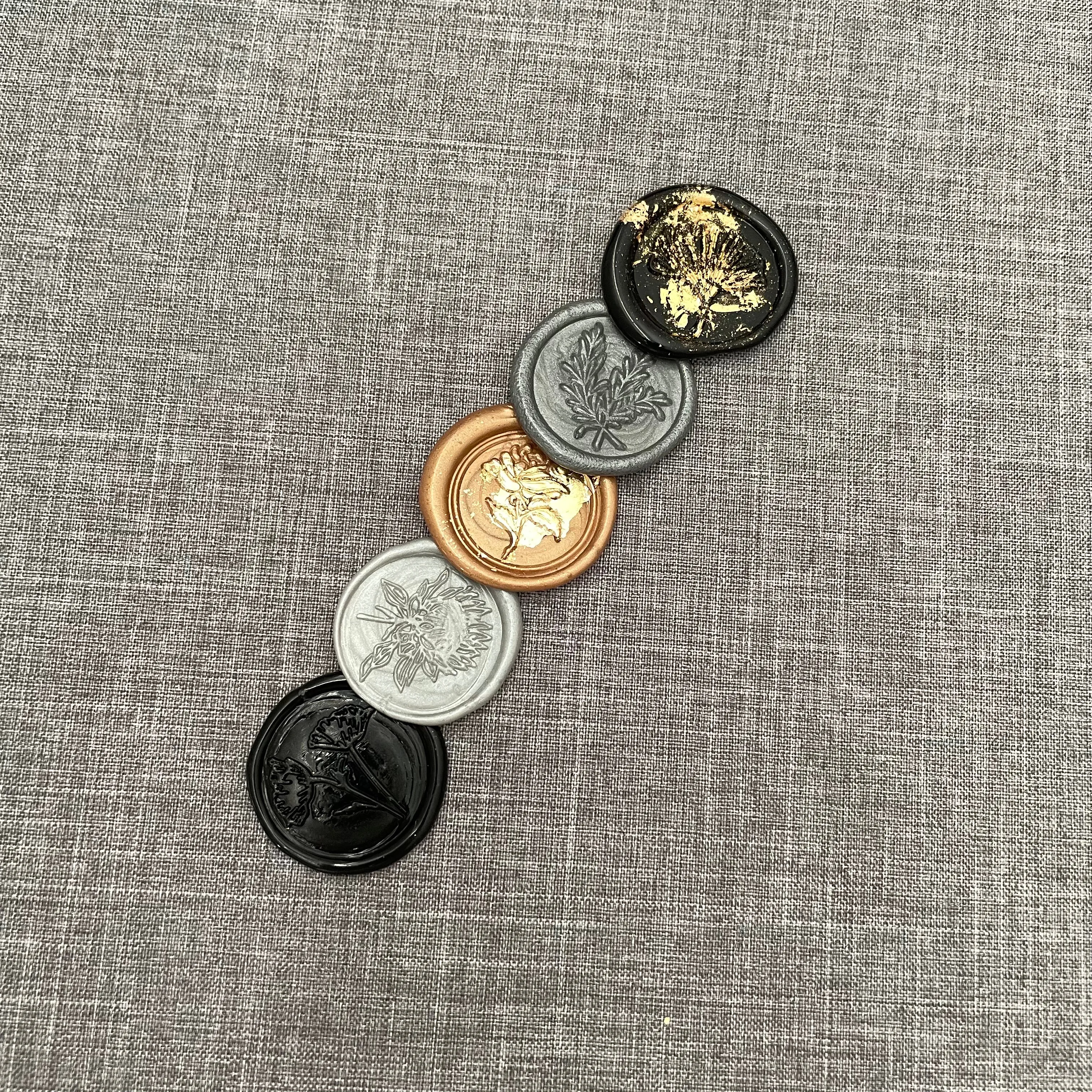 Black & Gold Wax Seal Flat Lay Prop Kit