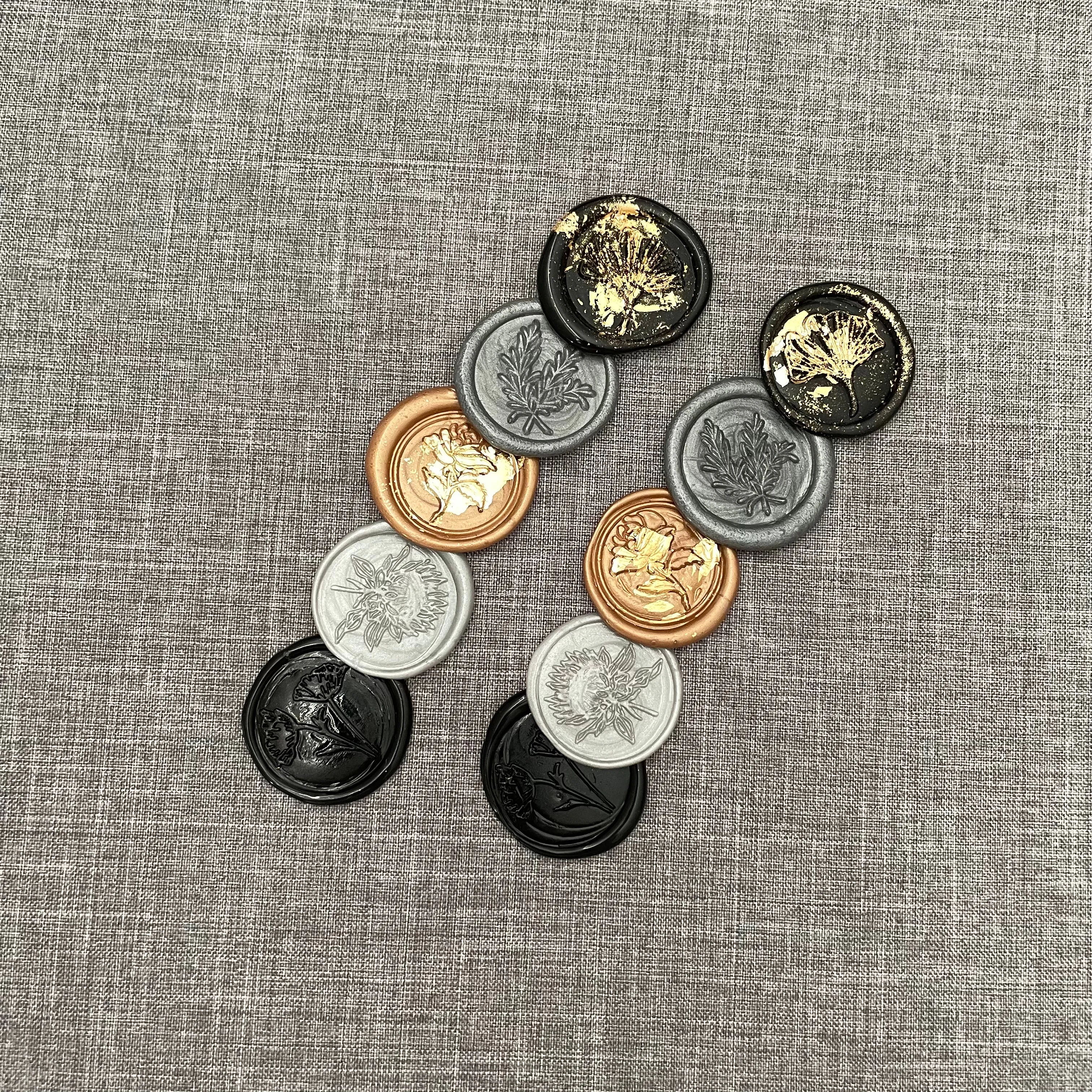 Black & Gold Wax Seal Flat Lay Prop Kit