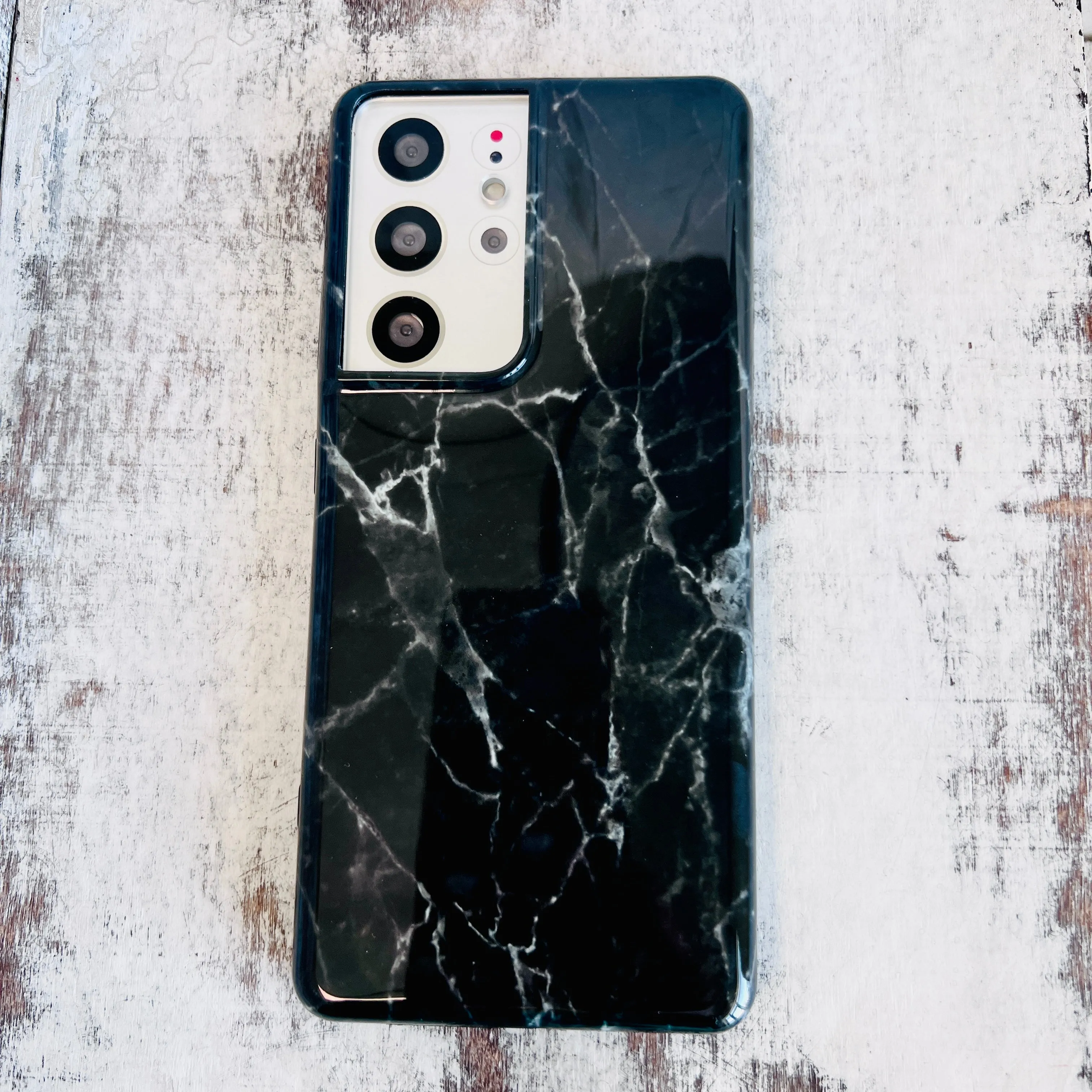 Black Marble Phone Case For Samsung Galaxy