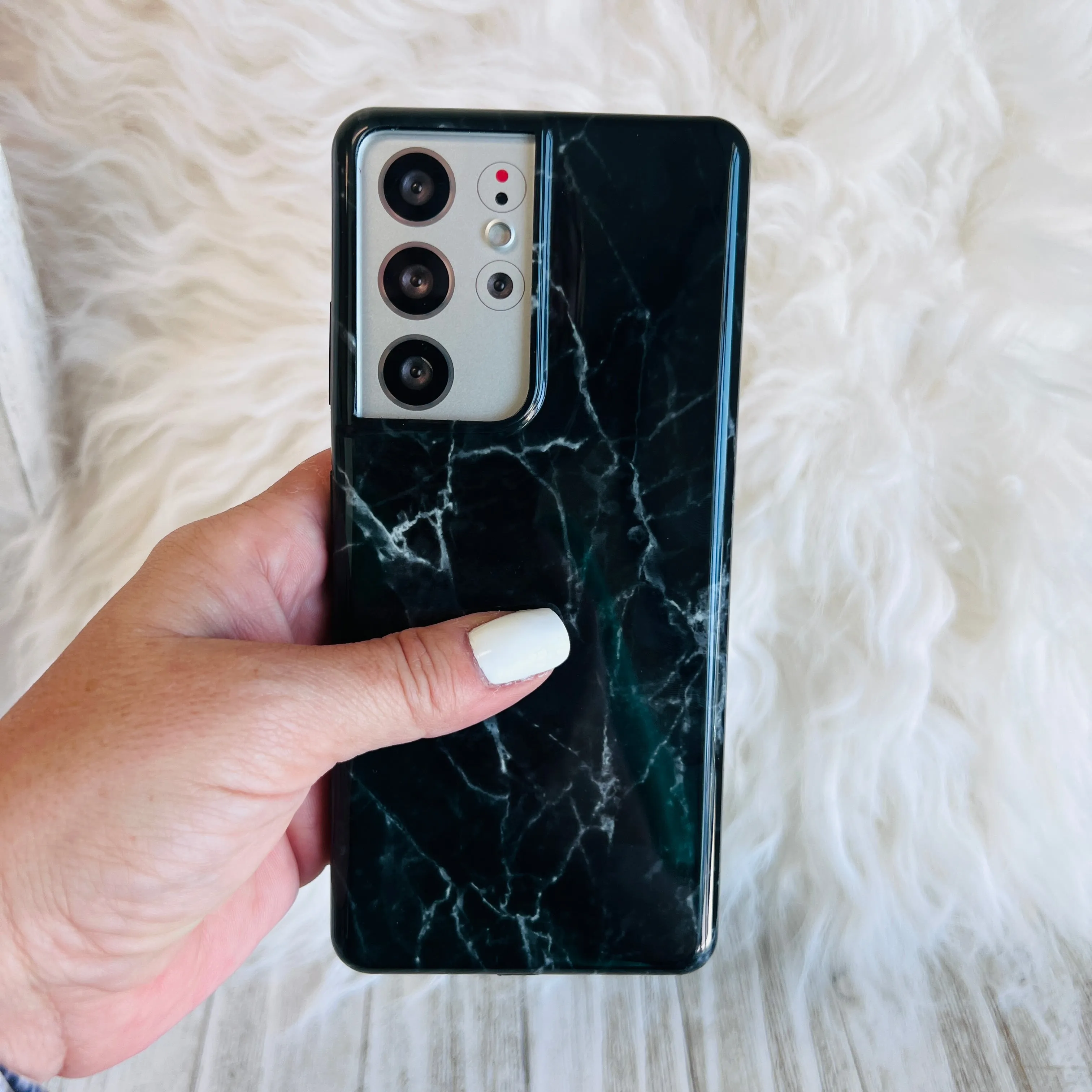 Black Marble Phone Case For Samsung Galaxy